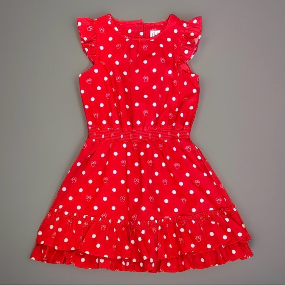 Janie and Jack, Disney girls size 12 red Minnie mouse dress ruffles adorable